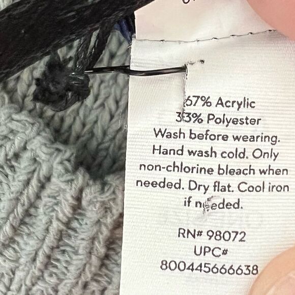 Apt. 9 Black/Gray Reversible Leopard Preppy Ruana Poncho One Size - Picture 12 of 12